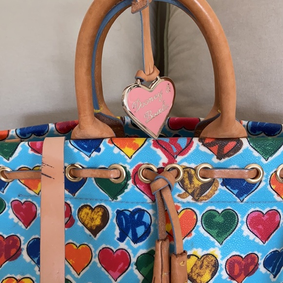 Dooney & Bourke Hearts Handbag with Shoulder Strap - Picture 2 of 7